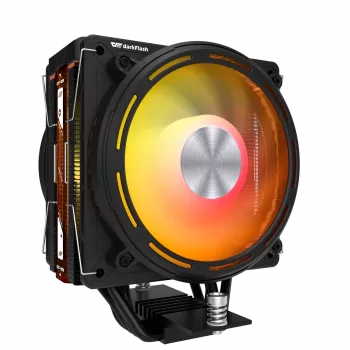 Darkflash E400 PLUS Must Aktiivne CPU Õhujahuti, 120mm PWM Ventilaator, 4 Soojustoru, 180W TDP, Intel/AMD
