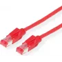 Dätwyler Cat 6 S/FTP patchkaabel RJ45-RJ45, 0,5 m, punane, LSZH 21.05.0001