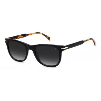 David Beckham DB-1113-S-WR7 Meeste päikeseprillid Havana atsetaatraamiga, rohelised polükarbonaat läätsed, 52 mm