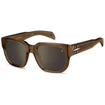 DAVID BECKHAM DB-7146-S-FMP Meeste polariseeritud ruudukujulised päikeseprillid peegelkattega, 53 mm