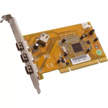 Dawicontrol DC-1394 PCI Express FireWire 400 adapterkaart 2 välise + 1 sisemise pordiga, VIA VT6306, madala profiiliga kronstein