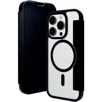 dbramante1928 Helsinki MagSafe Folio ümbris iPhone 15 Pro jaoks, mustast nahast 3 kaardipiluga HE61CLBL1882