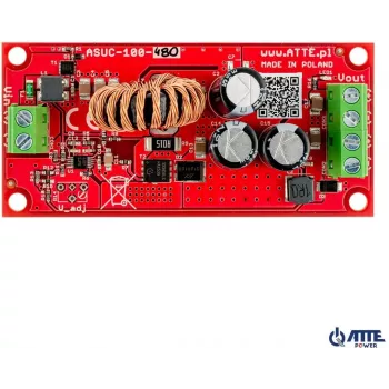 DC/DC muundur ATTE ASUC-100-480-OF 100W 48V sisend 12V väljund DIN rööpale