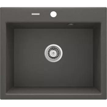 DEANTE 1-kraaniga graniitkomposiit köögivalamu äravooluga, grafiit, sisseehitatav, 450 mm kapp