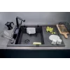 DEANTE 1-Bowl Magnetic Granite Sink with Drainer Graphite Metallic