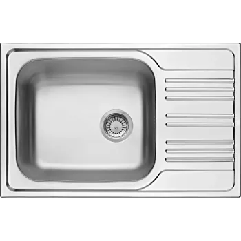 DEANTE 1-kraaniga terasvalamu äravooluga - sisseehitatud roostevabast terasest köögivalamu 780x435 mm