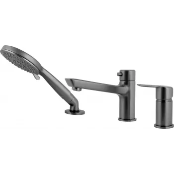 DEANTE 3-Hole Bathtub Mixer Black Matte Arnika Nero