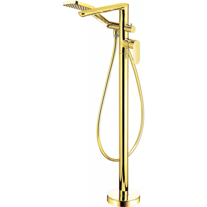 DEANTE Arnika Freestanding Bathtub Mixer with Shower Set - Polished Gold
