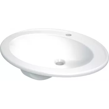 DEANTE keraamiline sissepandav kraanikauss segistiruumiga, 600x450x170 mm, valge, läikiv, Como seeria