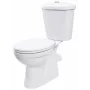 DEANTE Kompaktne WC-pott - Horisontaalne äravool, põrandal seisev, keraamiline, valge
