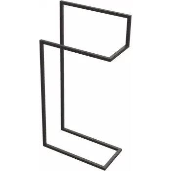 DEANTE Double Floor Hanger - Reguleeritav riidepuu kingariiuliga, must/hõbe