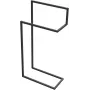 DEANTE Double Floor Hanger - Reguleeritav riidepuu kingariiuliga, must/hõbe