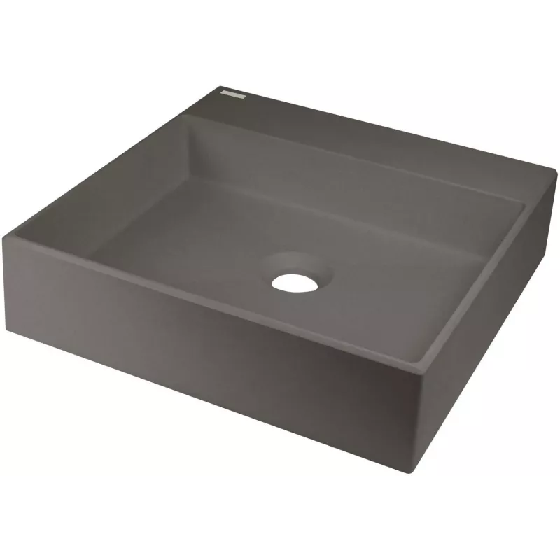 DEANTE Granite Countertop Washbasin with Tap Hole - 400x400 mm - Black