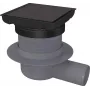 DEANTE Point Drain - Reversible - Pööratav roostevabast terasest põrandaäravool kuiva sifooniga, 150x150 mm