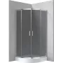 DEANTE Poolringikujuline Dušikabiin koos Alusega 90x90 cm