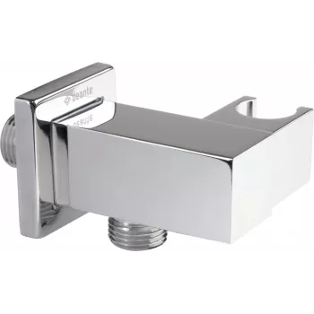 DEANTE Square Angled Connector with Hand Shower Holder, Chrome
