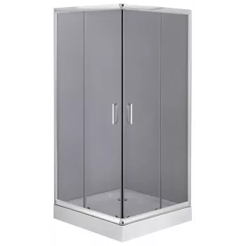 DEANTE ruudukujuline dušikabiin 80x80 cm kroomitud karastatud klaasiga