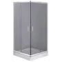 DEANTE ruudukujuline dušikabiin 80x80 cm kroomitud karastatud klaasiga