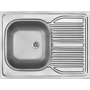 DEANTE Steel Sink 1-Bowl with Drainer - Overlay ZM6_0110