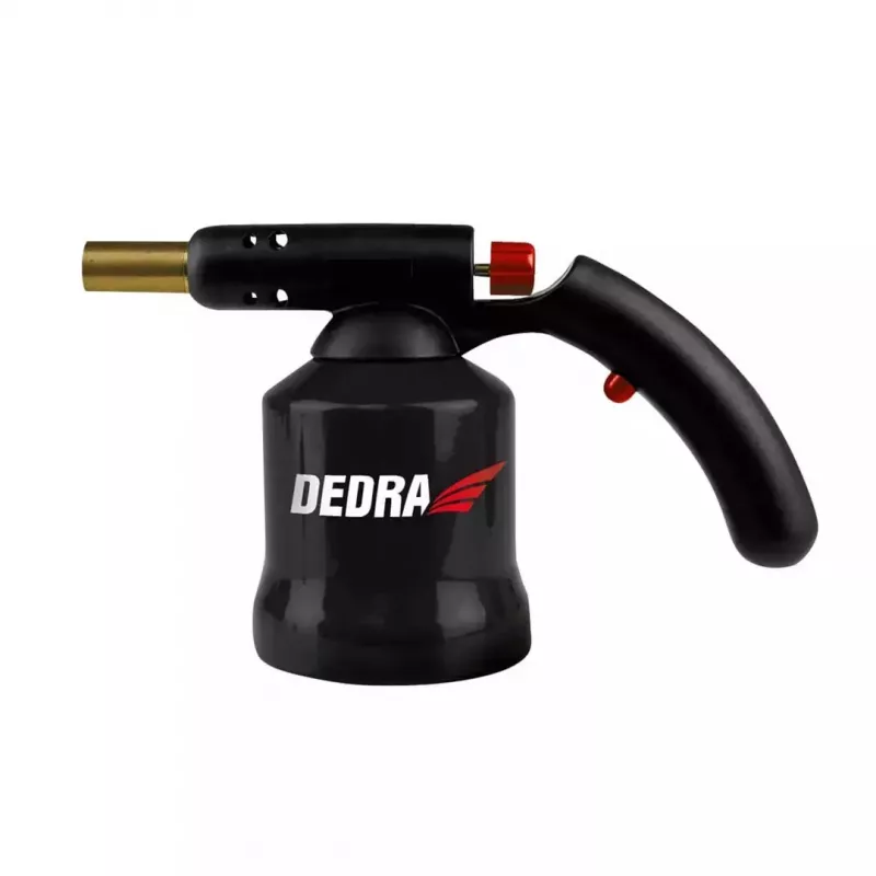 DEDRA 31A020 Gaasipõleti piesosüütega, 1300°C, leegi stabilisaatoriga, reguleeritava leegiga, butaan EN417