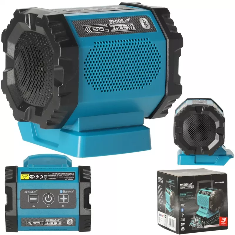 DEDRA DED7004 kaasaskantav Bluetooth kõlar 20W sinine IPX5 TWS FM USB-C