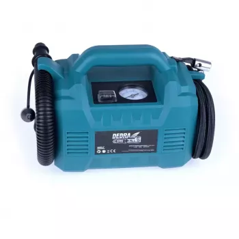DEDRA DED7073 18V juhtmevaba õhukompressor digitaalse rõhuregulatsiooniga, 8 bar, 21 L/min, LED-tuli