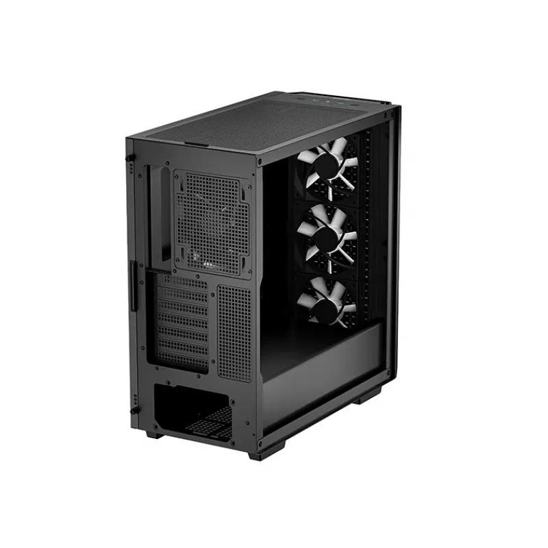 DeepCool CG560 keskmise suurusega korpus karastatud klaasist külgaknaga, must