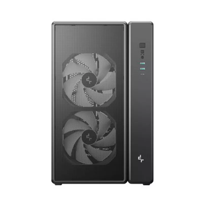 Deepcool CG590 MESH 2F keskmise torniga korpus - must, karastatud klaas, 2x120mm ventilaatorid
