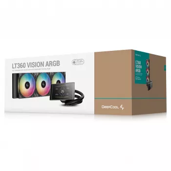DeepCool LT360 VISION ARGB AIO vedelikjahuti, 360mm, must
