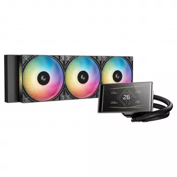 DeepCool LT360 VISION ARGB AIO vedelikjahuti, 360mm, must