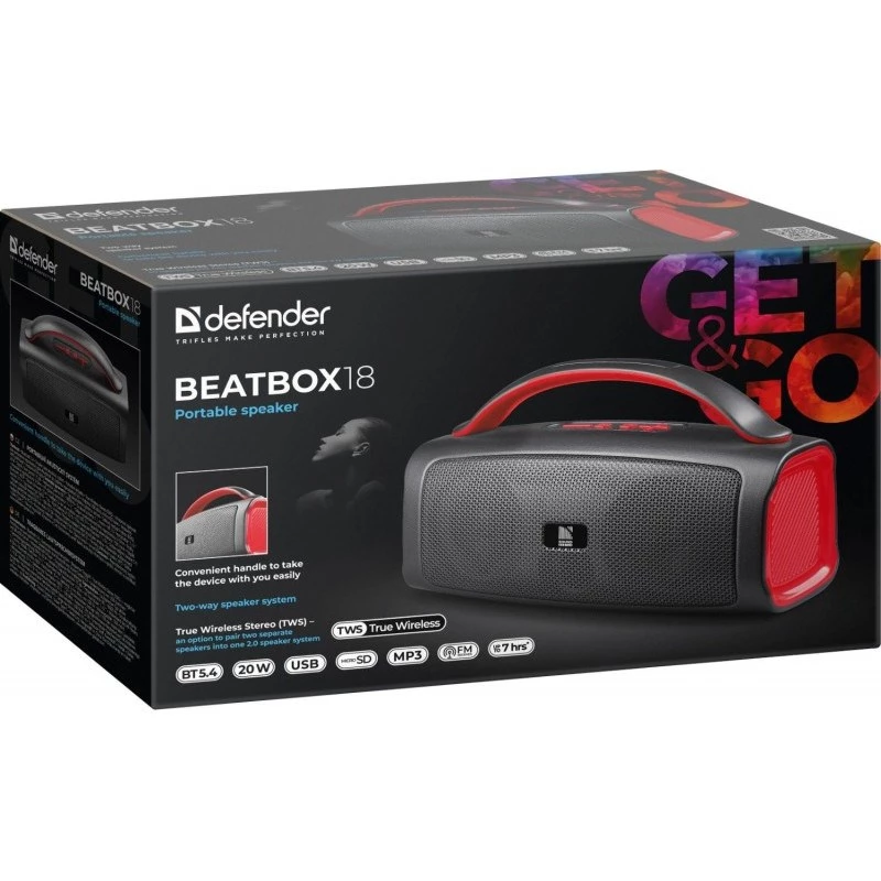 Defender Beatbox 18 20W Bluetooth kõlar