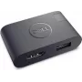 Dell DA20 USB-C mobiilne adapter - HDMI, VGA, Gigabit Ethernet, USB 3.0, must V1J4H