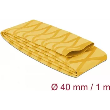 Delock 19605 Kuumakahanenuvtoru, X-mustriga libisemiskindel, 1 m x 40 mm, kollane