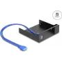 Delock 5,25-tolline metalline paigaldusraam Slim Bay mobiilse racki jaoks USB 5 Gbps (18006)