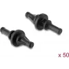 Delock Ventilaatorite vibratsioonivastased silikoonkinnitused, lühikesed, 50 tk, mustad (60985)