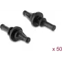 Delock Ventilaatorite vibratsioonivastased silikoonkinnitused, lühikesed, 50 tk, mustad (60985)