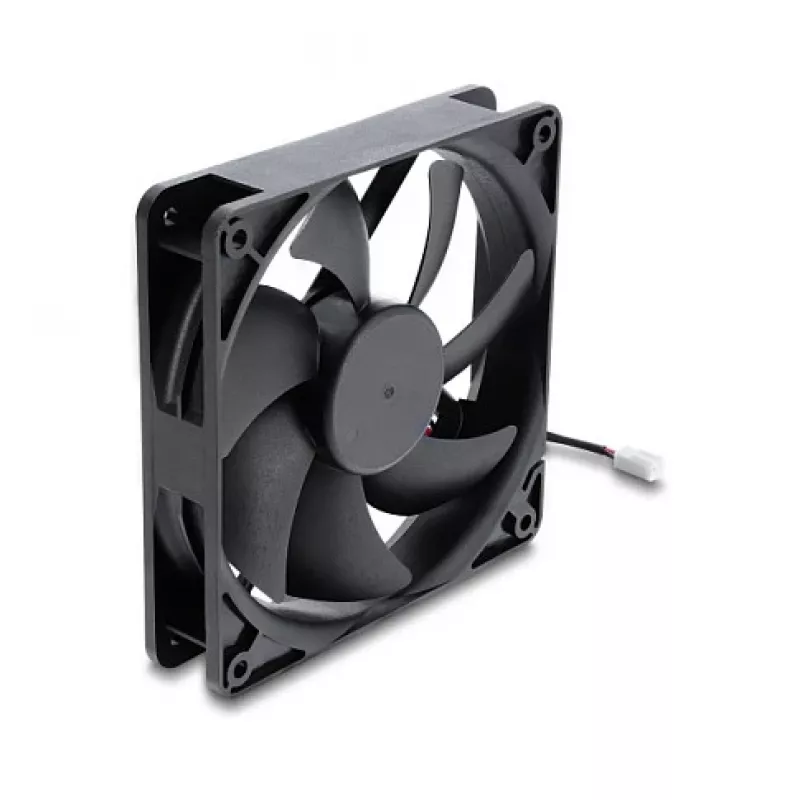 Delock aksiaalventilaator 48 V DC 120 x 120 x 25 mm 2-pin pistik must