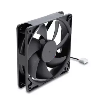Delock aksiaalventilaator 48 V DC, 120 x 120 x 25 mm, 4-Pin PWM, must
