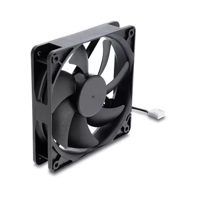 Delock aksiaalventilaator 48 V DC, 120 x 120 x 25 mm, 4-Pin PWM, must