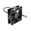 Delock Aksiaalventilaator 48 V DC, 80 x 80 x 25 mm, 2-kontaktiline pistik, Must