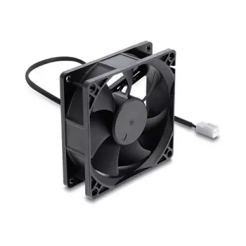 Delock Aksiaalventilaator 48 V DC, 80 x 80 x 25 mm, 2-kontaktiline pistik, Must