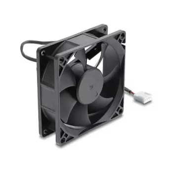 Delock Axial Fan 48 V DC, 80 x 80 x 25 mm with 4-Pin PWM Connector, Black
