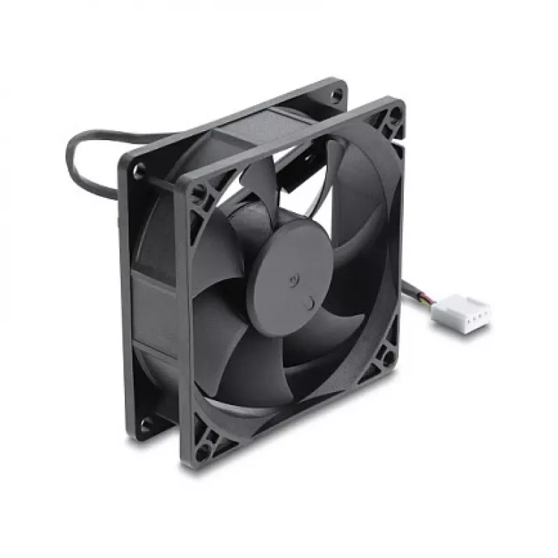Delock Axial Fan 48 V DC, 80 x 80 x 25 mm with 4-Pin PWM Connector, Black