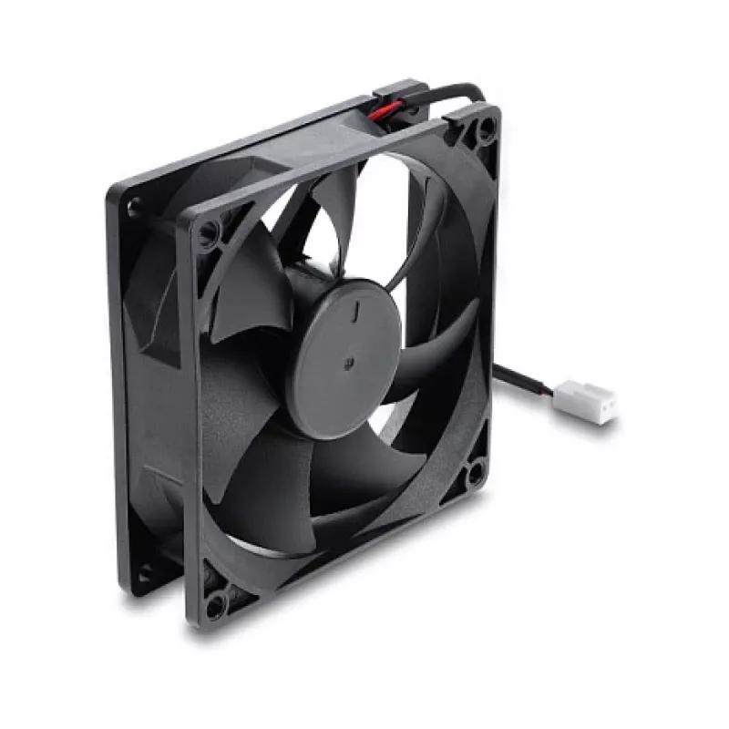 Delock Axiaalventilaator 48 V DC, 92 x 92 x 25 mm, 2-pin ventilaatori pistikuga, must
