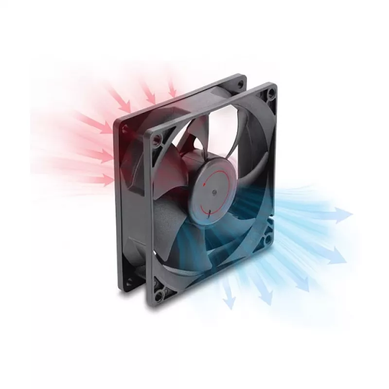 Delock aksiaalventilaator 48 V DC 92x92x25 mm 4-Pin PWM (67452), must