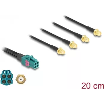 Delock kaabel Mini FAKRA Z emane quad - 4 x SMA isane 0,2 m RG-174 90283