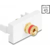 Delock Easy 45 moodul klemmliistalt keermestatud pesale punane valge (90901)