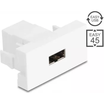 Delock Easy 45 moodul EASY-USB 2.0 Type-A emane EASY-USB Type-A emane valge 90866