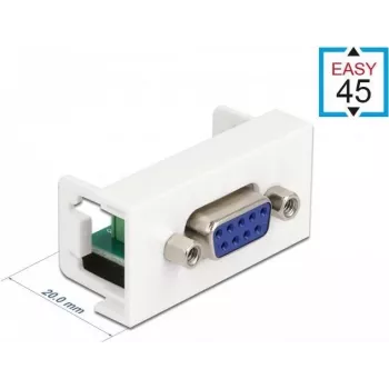 Delock Easy 45 snap-in moodul 9-pin D-Sub emane valge RAL 9003 81348