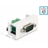 Delock Easy 45 snap-in moodul D-Sub 9-pin isane 10-pin klemmliistule, valge RAL 9003 81351